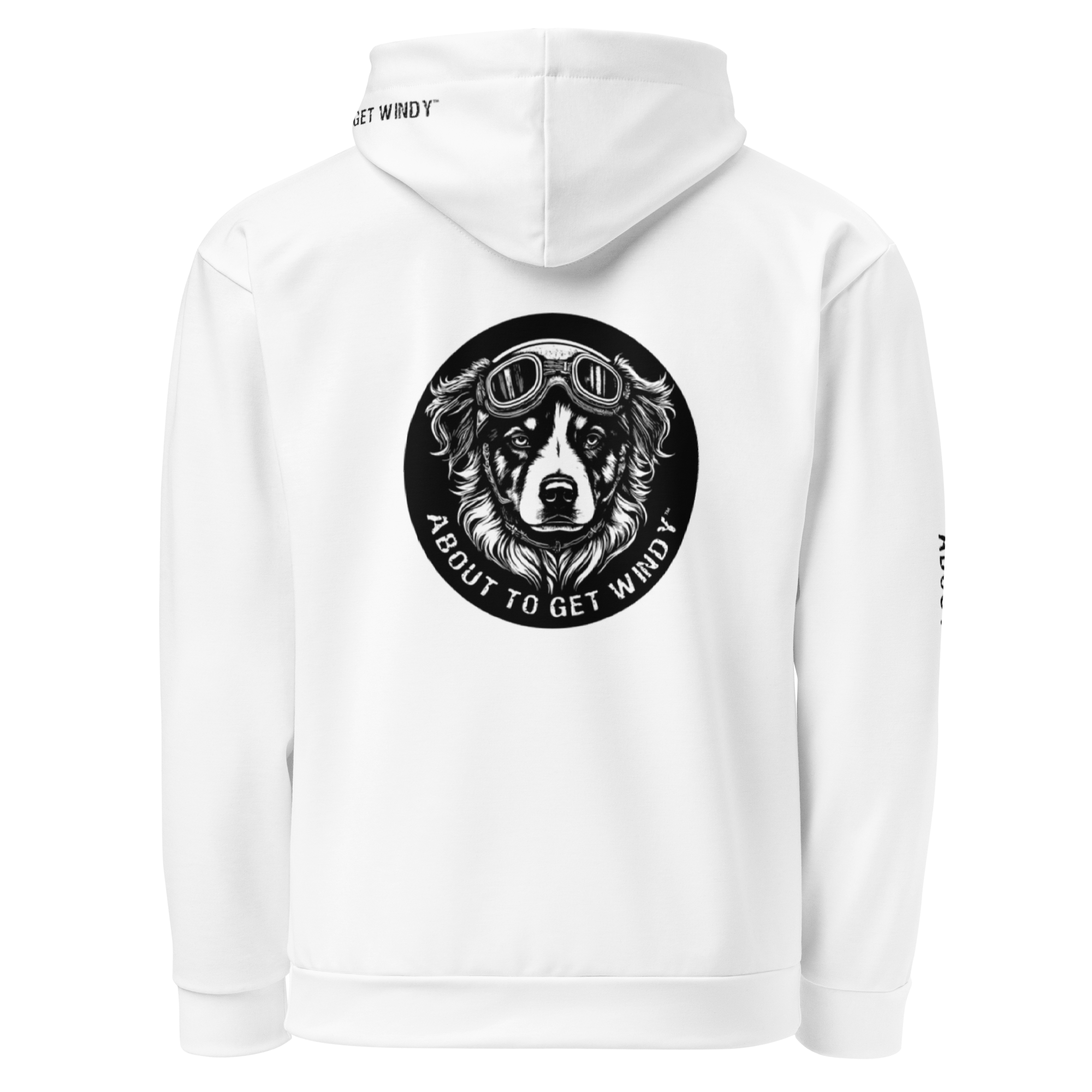 Rylie  Biker Dog – White Hoodie