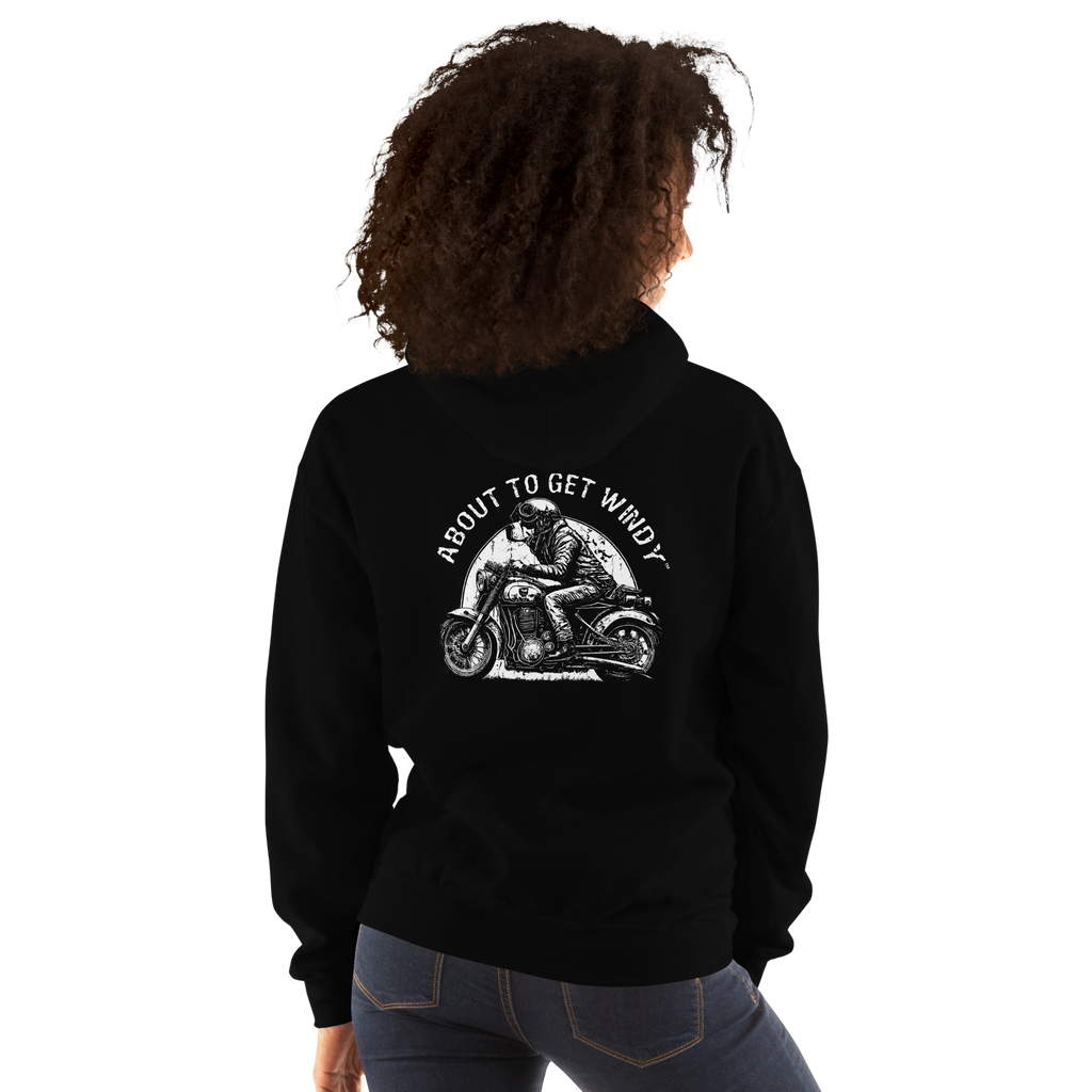 Sunny Biker Dog – Black Hoodie